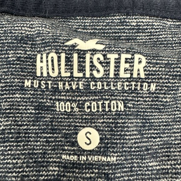 Hollister Must Have Collection Heathered Navy Blue Crewneck T Shirt Size Small - Picture 3 of 4